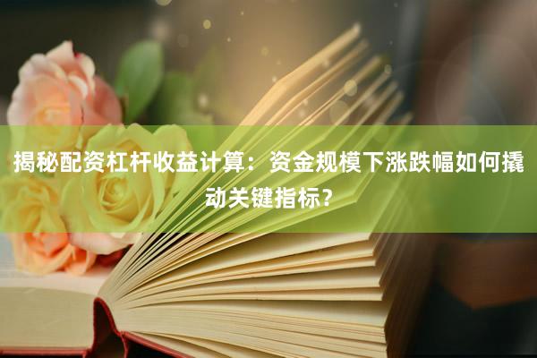 揭秘配资杠杆收益计算：资金规模下涨跌幅如何撬动关键指标？