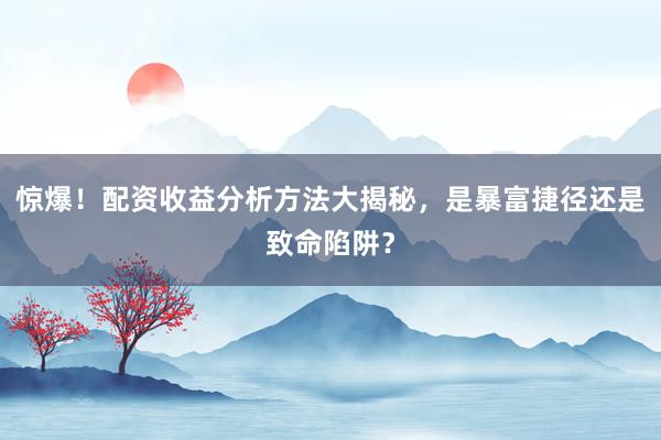惊爆！配资收益分析方法大揭秘，是暴富捷径还是致命陷阱？