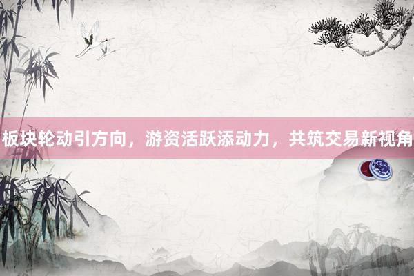 板块轮动引方向，游资活跃添动力，共筑交易新视角