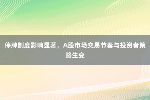 停牌制度影响显著，A股市场交易节奏与投资者策略生变