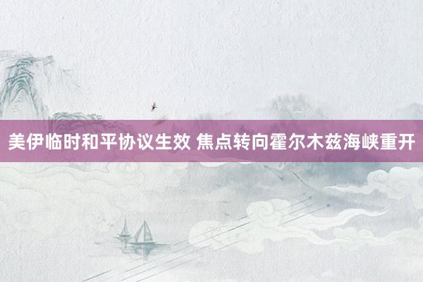 美伊临时和平协议生效 焦点转向霍尔木兹海峡重开